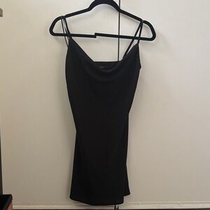 Forever 21 Black Cowl Neck Mini Dress